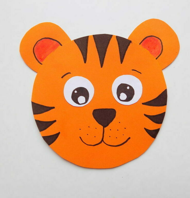 Аппликация для детей тигр